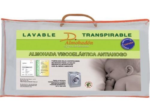 Almohada cuna viscoelástica lavable transpirable antiahogo embalaje