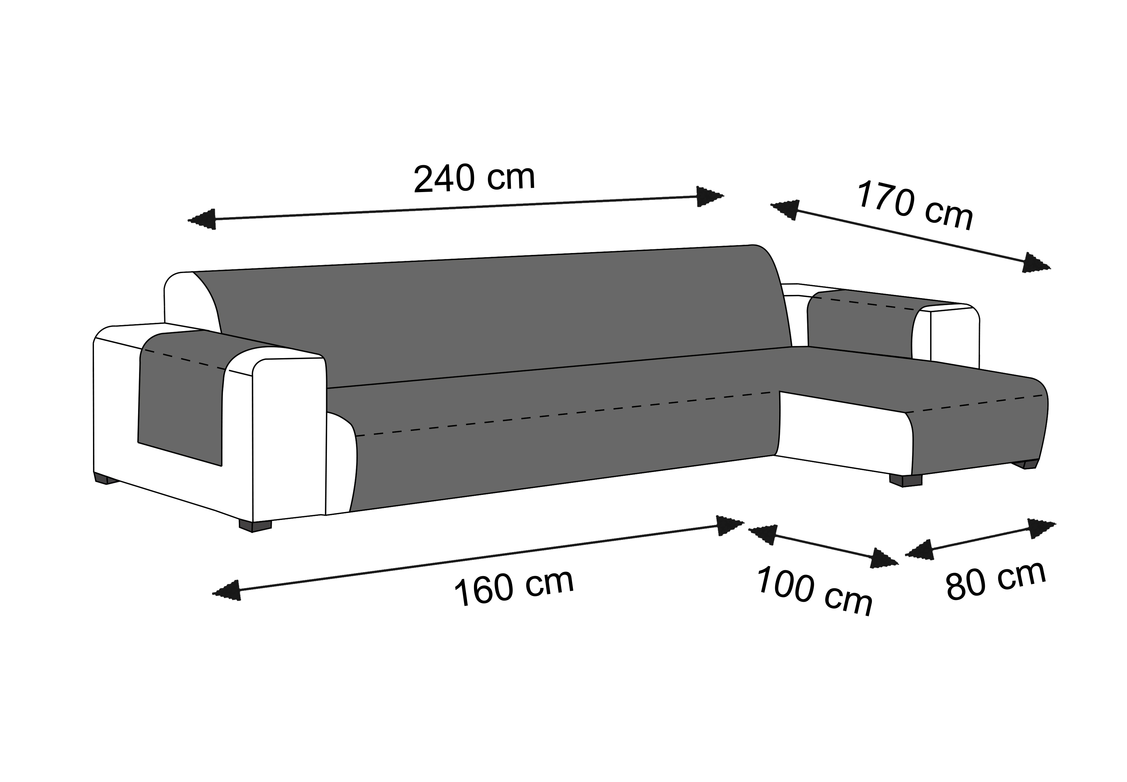 cubre diamond chaiselongue derecho